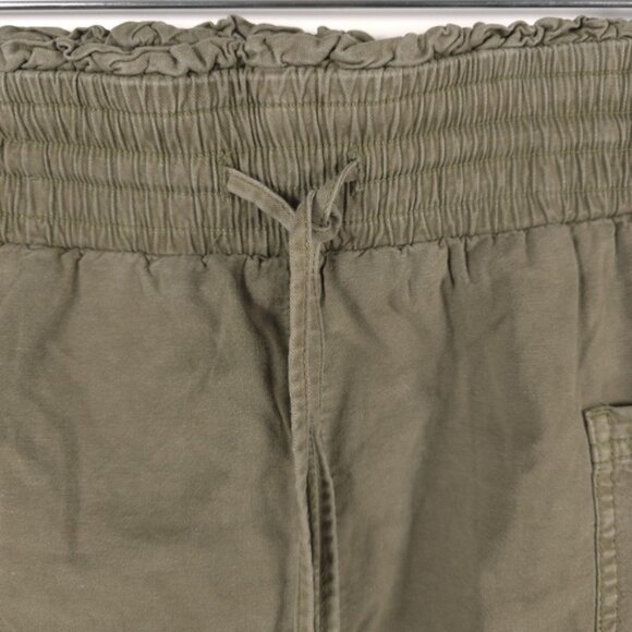 Anthropologie LINEN Blend Moss Green Utility Mini Skirt Size XL - Picture 11 of 16